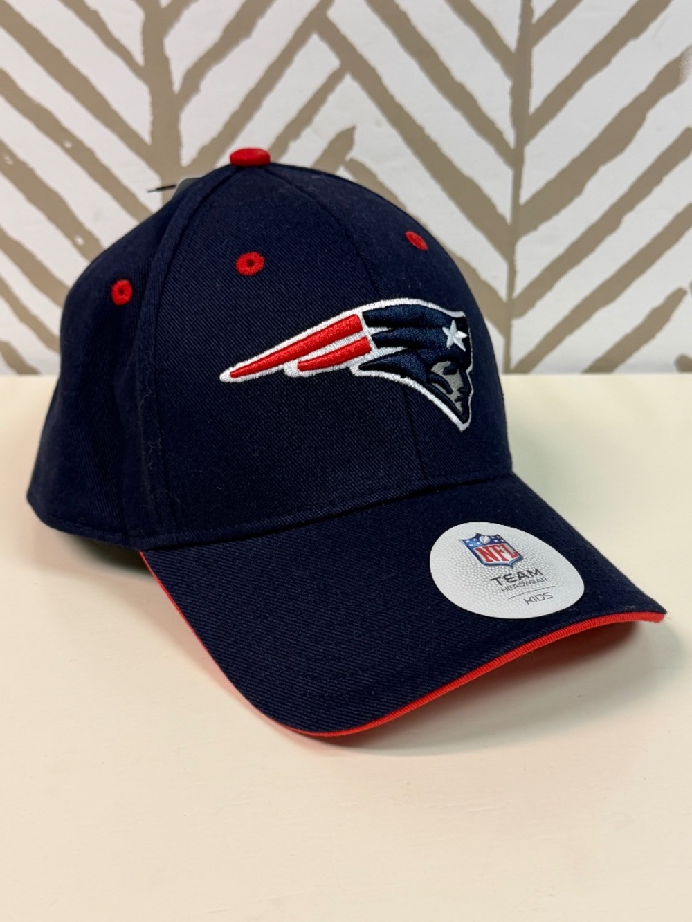 NWT NFL Team New England Patriots Football Adjustable Hat Kids Youth Size